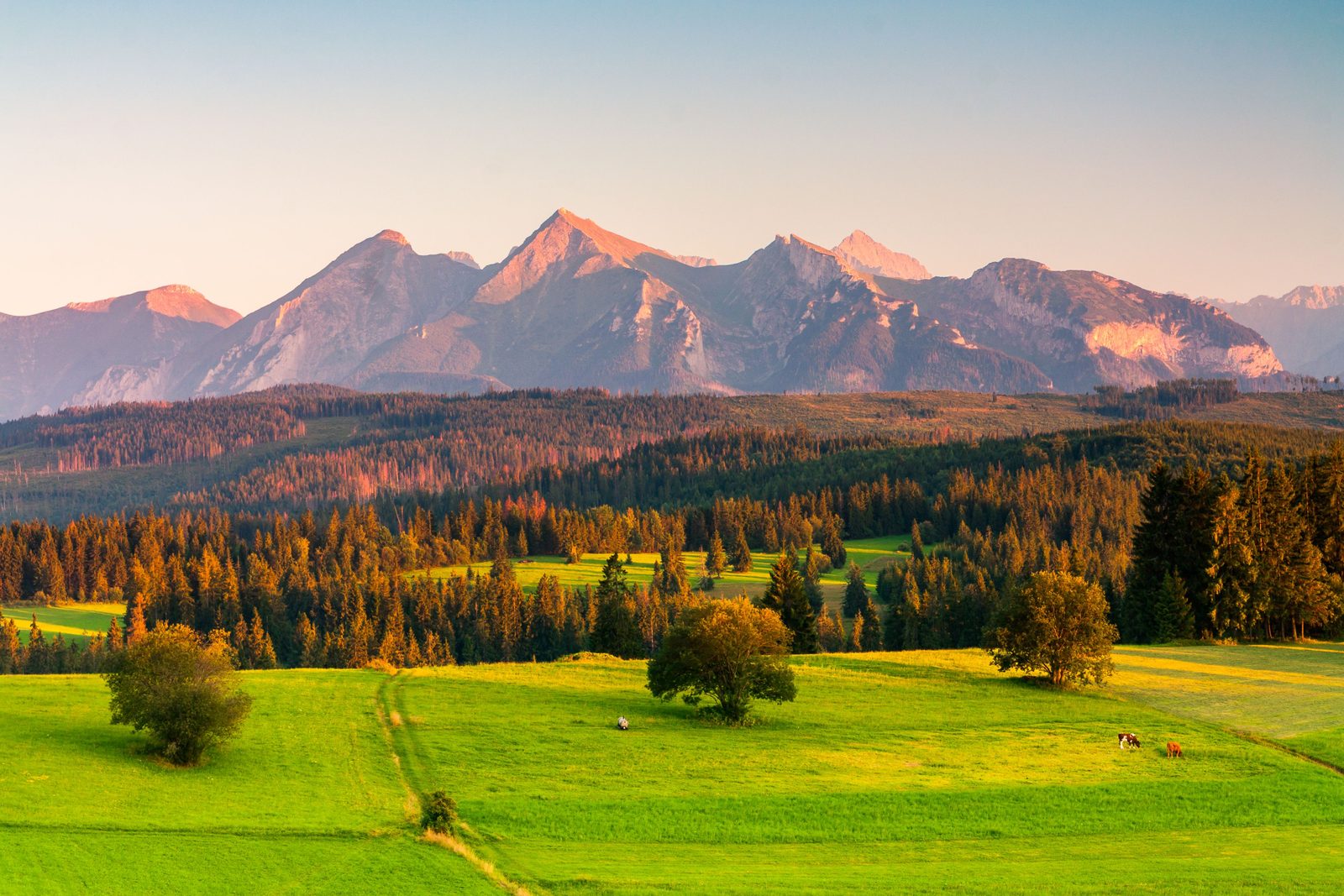 Tatry o zachodzie słońca